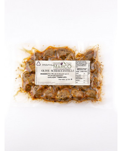 Olive schiacciatelle in busta 250 g