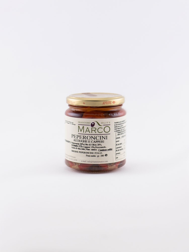 Chilli Peppers Stuffed with Capers and Anchovies 280 g
